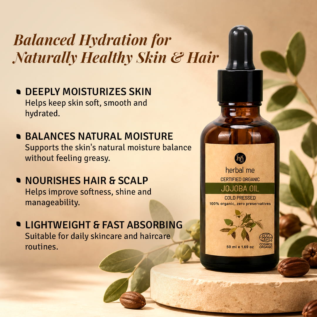 Jojoba Oil - 100% Organic - Ecocert Certified 50 ml