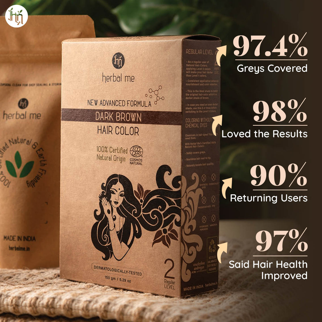 100% Natural & Safe Hair Color - Ecocert Certified