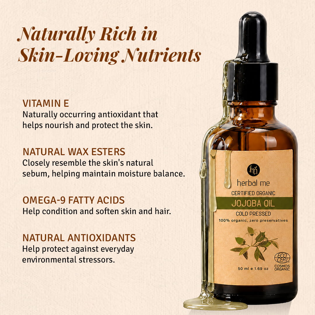 Jojoba Oil - 100% Organic - Ecocert Certified 50 ml
