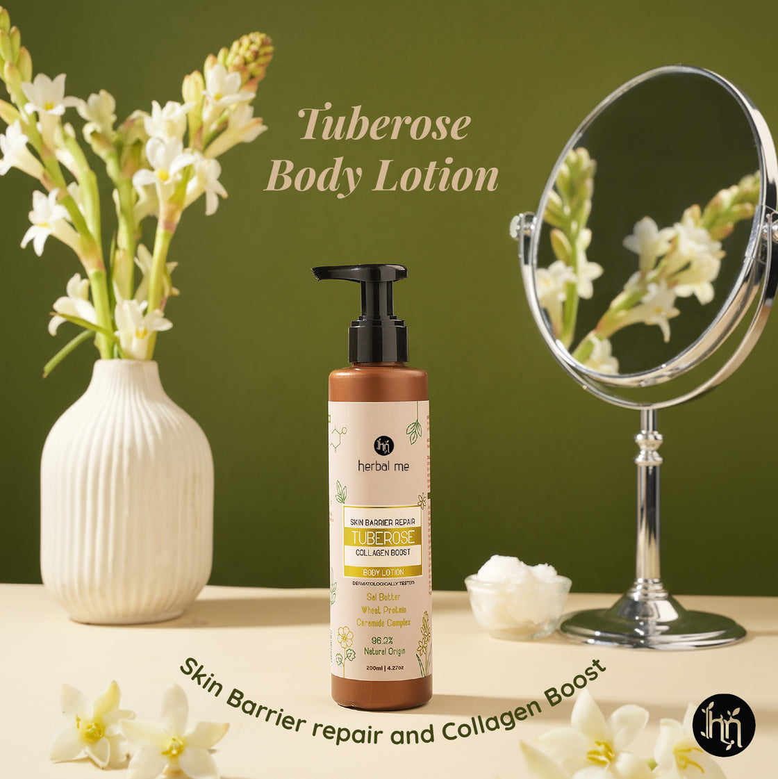 Tuberose Body Lotion - Collagen Boost and Skin Barrier Repair