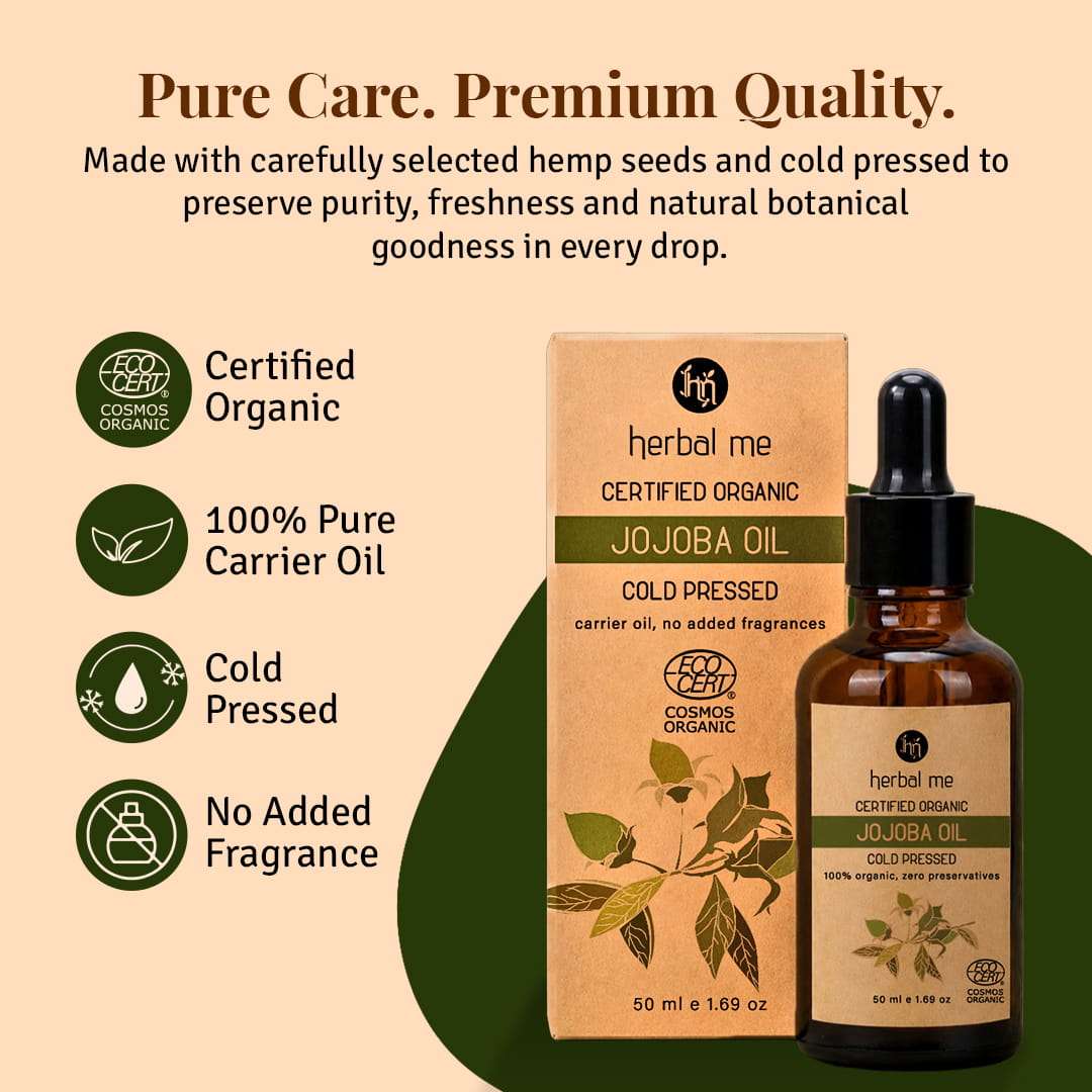 Jojoba Oil - 100% Organic - Ecocert Certified 50 ml