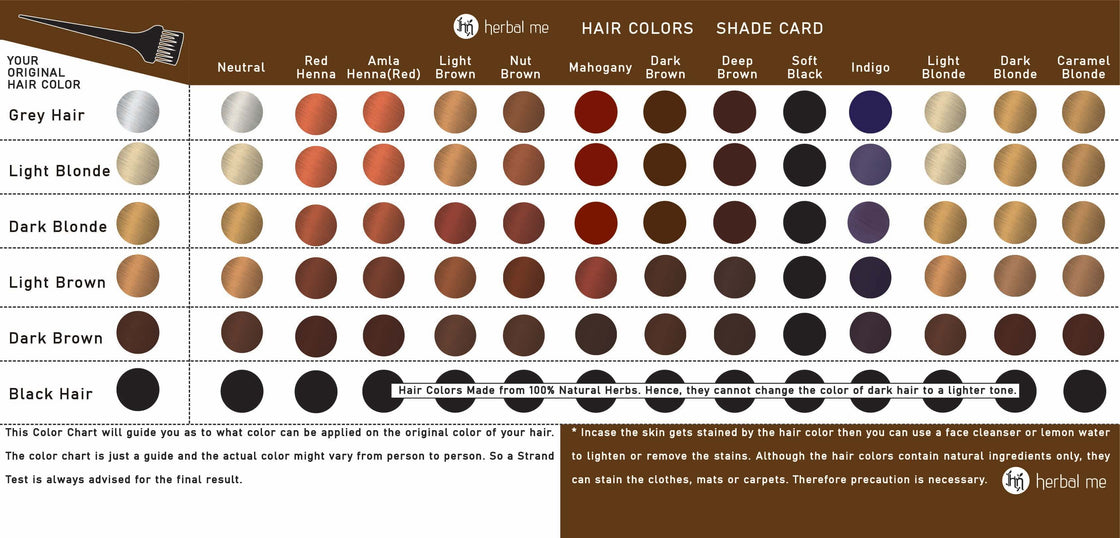 Hebral Me Hair Color Shade Card