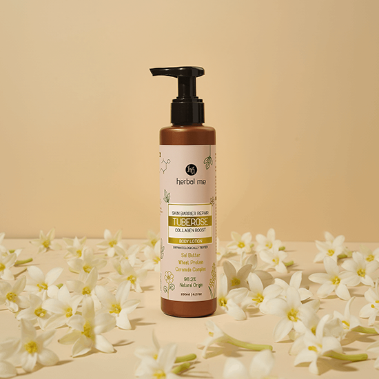 Tuberose Body Lotion - Collagen Boost and Skin Barrier Repair