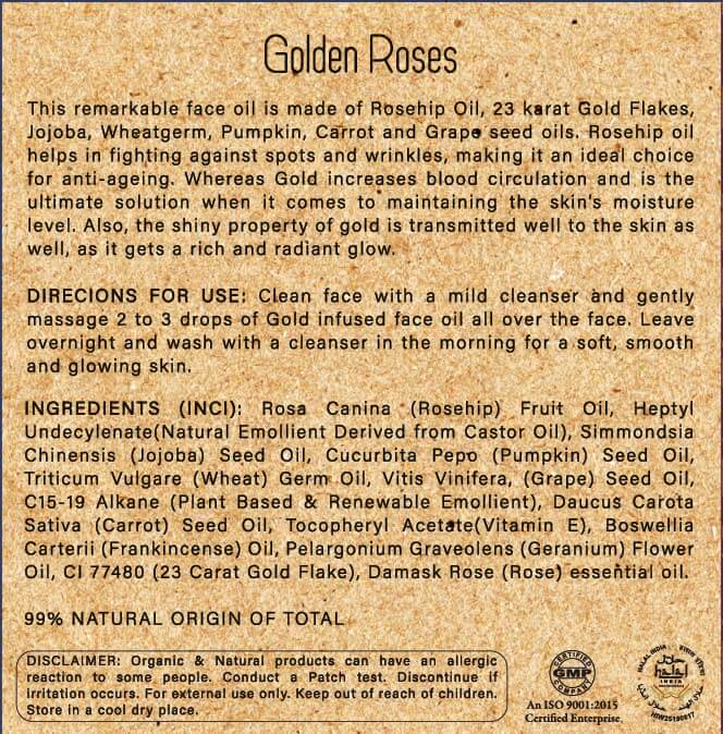 Natural Golden Roses Face Oil