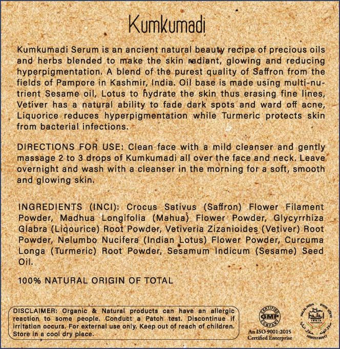 Natural Kumkumadi Face Oil